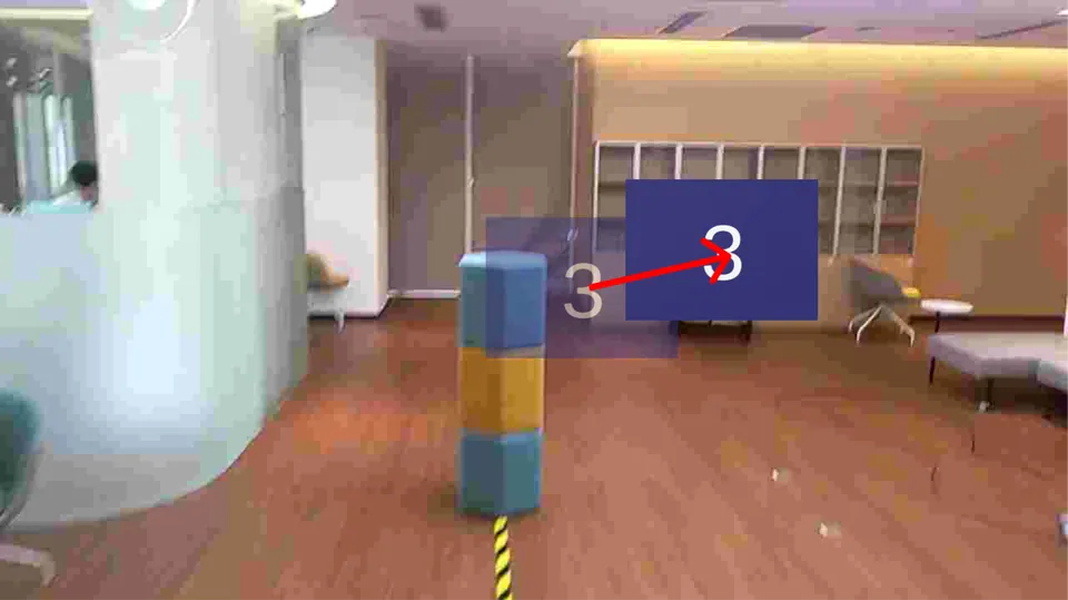 DodgeUI moves a virtual window away from a physical obstacle.